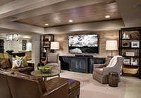image of basement family room